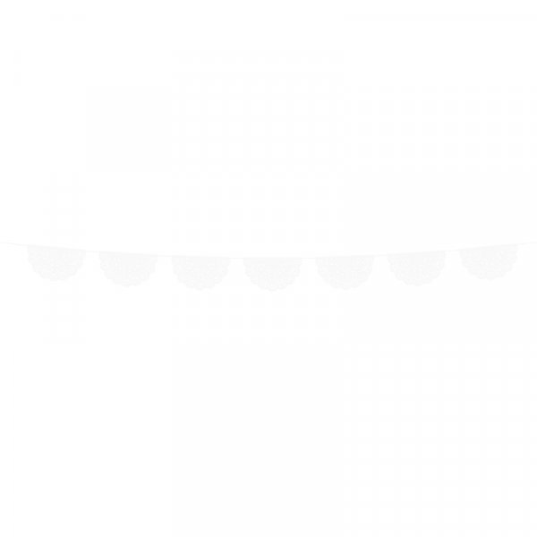 Girlang - Spetspapper - Vitt Girlang - Spetspapper - Vitt