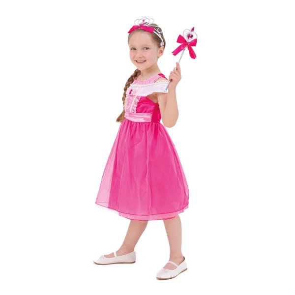 Maskeraddräkt - Prinsessa - Rosa - Strl S Maskeraddräkt - Prinsessa - Rosa - Strl S