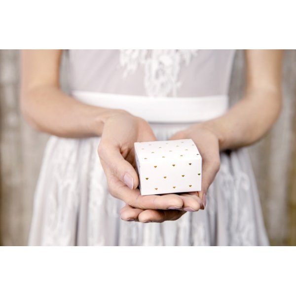 Presentaskar - Små hjärtan - Guld - 10-pack Presentaskar - Små hjärtan - Guld - 10-pack