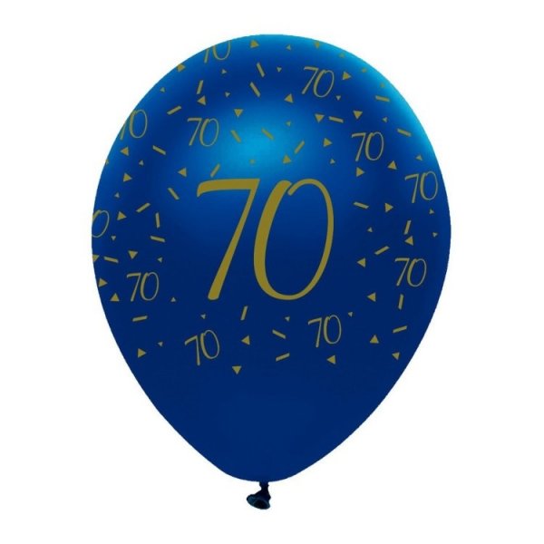 Ballonger 70 �r Marinbl� & Guld