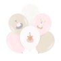 Ballongbukett - S�ta djur - Rosa/Vit/Nude - 6 st
