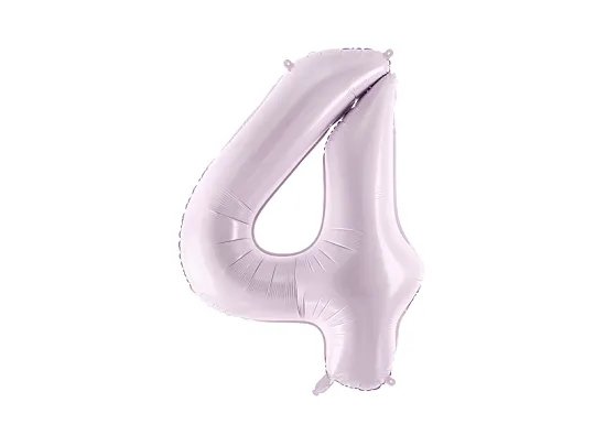 Sifferballong 0-9, pastellf�rgad lila 72cm