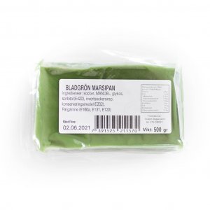 Marsipan - 500g - Bladgrön