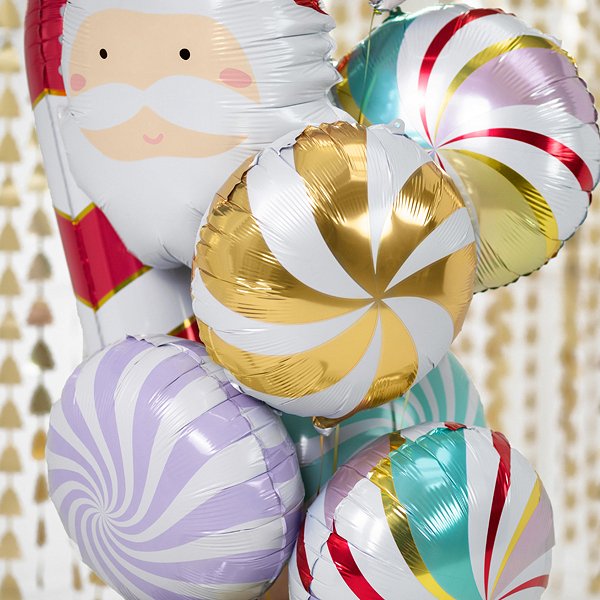 Folieballong - Candy Swirl - Guld