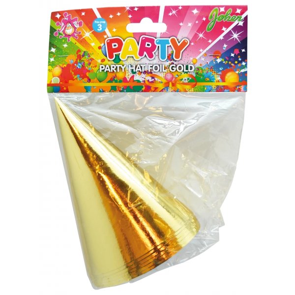 Partyhattar - Guld - 6-pack