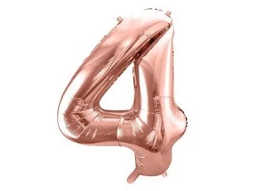 Sifferballong 0-9, ros�guld 86cm