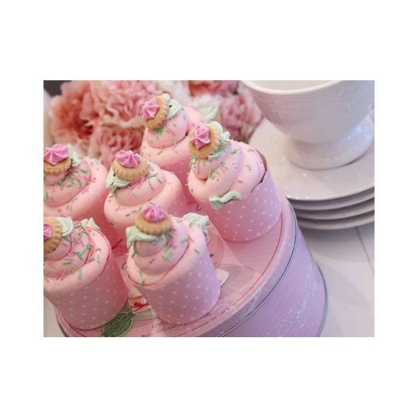Muffinsformar, Snacksb�gare Babyrosa med Prickar
