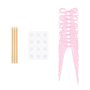Cake Picks/Cake topper - Rosetter - Rosa - 10-pack
