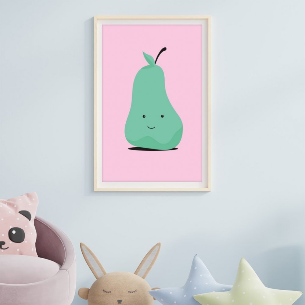 Poster - Pretty Pear - Storlek: A4 (210 x 297mm)