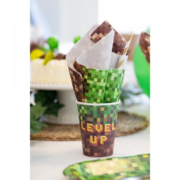 Servetter - Pixel Level Up - 16-pack - 33x33 cm