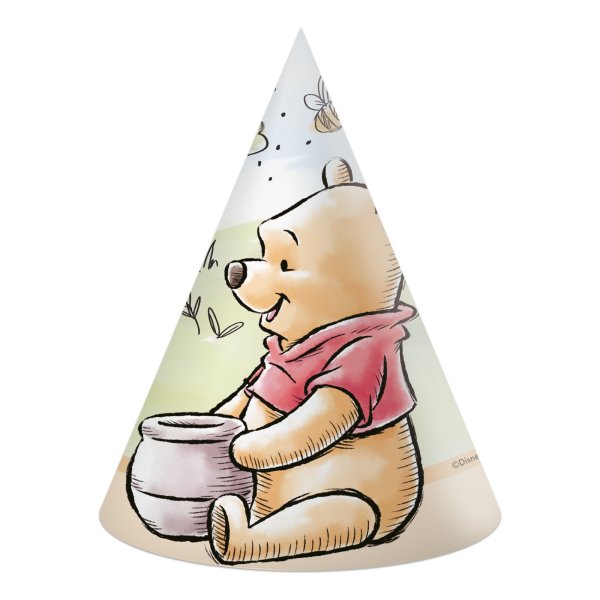 Partyhattar - Nalle Puh - 6-pack