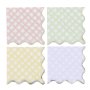 Servetter med rutigt - Pastell - 16-pack