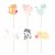 Cake picks - Pastellkatter - 6 st