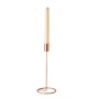 Ljusstake - Ros�guld - �9,5 x 23 cm