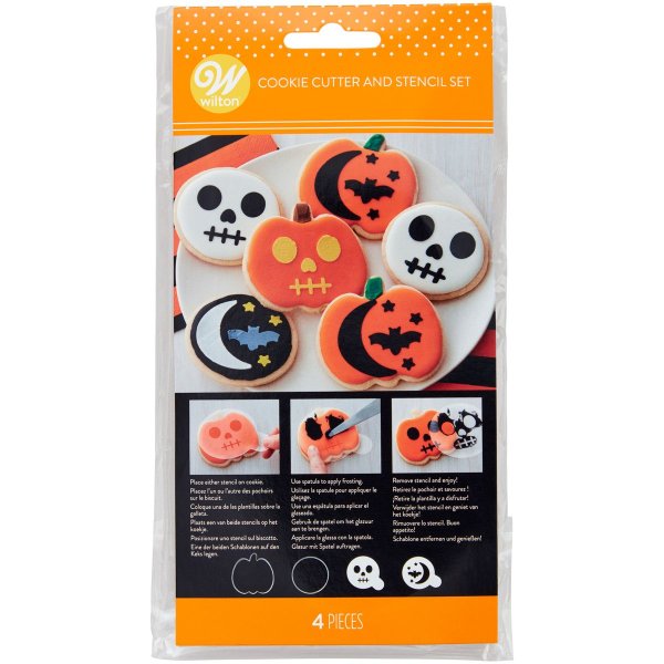 Pepparkaksformar med schabloner Halloween - 4-pack