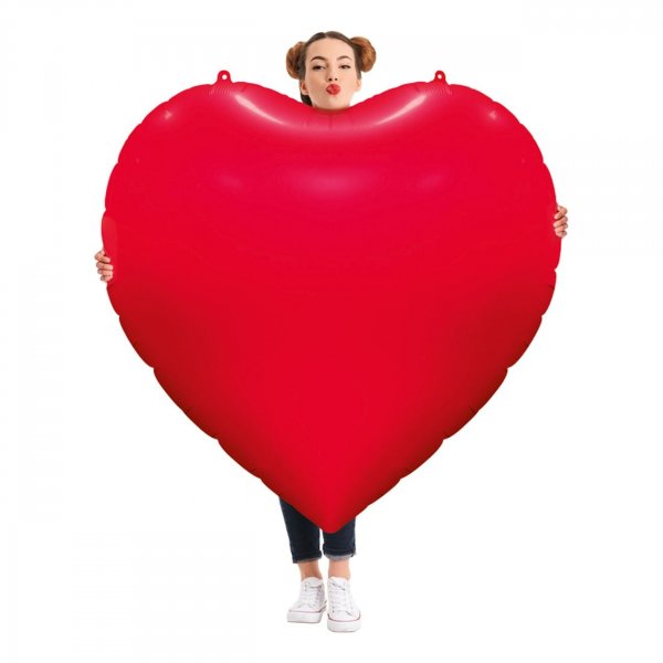 Folieballong - Hj�rtformad XXL - R�d