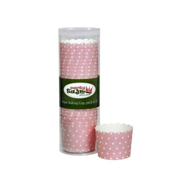 Muffinsformar, Snacksb�gare Babyrosa med Prickar