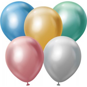 Ballonger enfrgade - Premium 30 cm - Mix Chrome