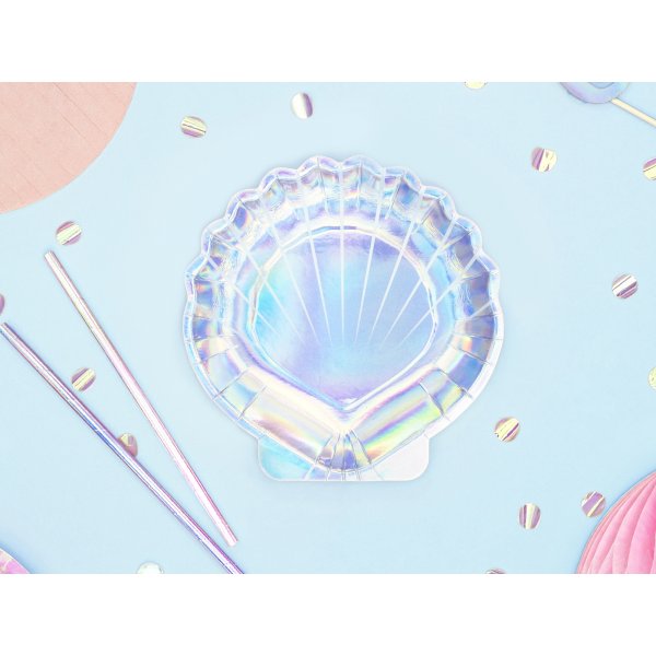 Papptallrikar - Snäcka - Mermaid Party - 6-pack Papptallrikar - Snäcka - Mermaid Party - 6-pack