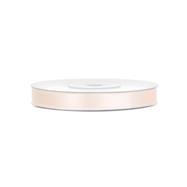 Sidenband, Satinband Cream 6 mm