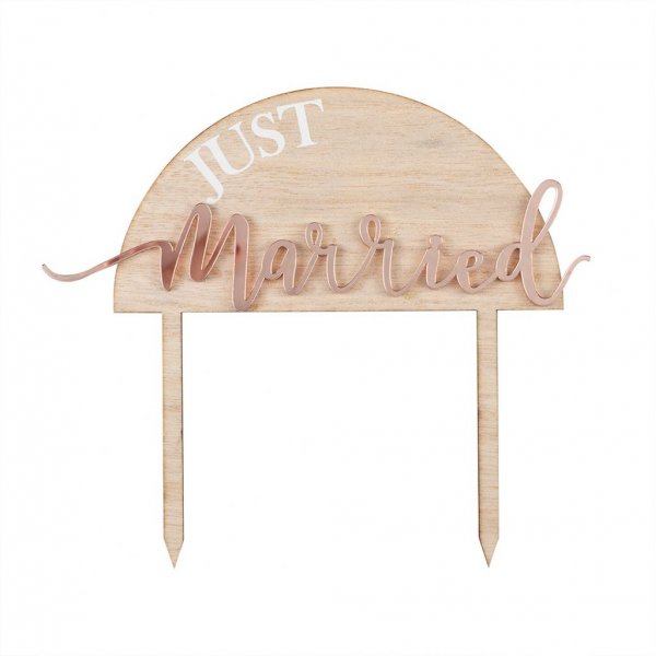 Cake topper - Tr/Akryl - Just Married