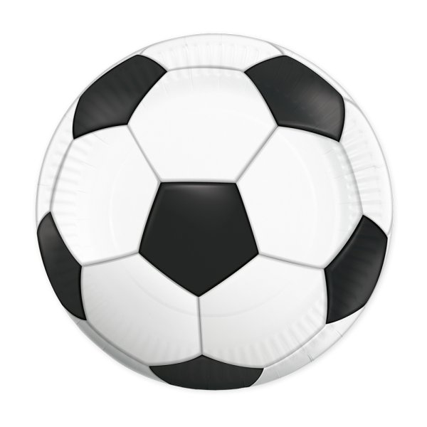 Papptallrikar - Fotboll - 23 cm - 8 st Papptallrikar - Fotboll - 23 cm - 8 st