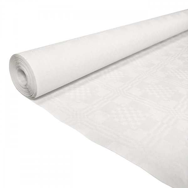 Bordsduk - Papper - Vit - 119 cm bred - 100 meter