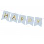 Girlang - \\\"Happy Birthday\\\" - Ljusbl� - 1,75m