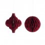 Julgranskulor - Sass & Belle - Honeycomb - Rda - 2-pack