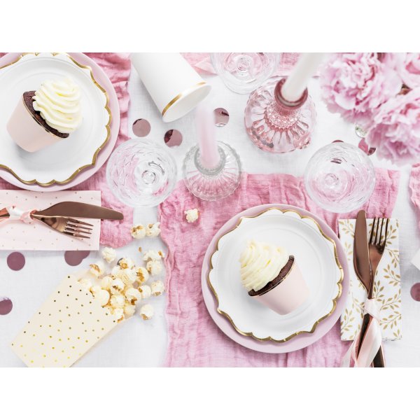 Desserttallrikar - Vita med guldkant - 6-pack Desserttallrikar - Vita med guldkant - 6-pack