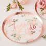 Papptallrikar - Floral hen - 8-pack