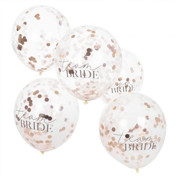 Konfettiballonger - Blush hen - 5 st Konfettiballonger - Blush hen - 5 st