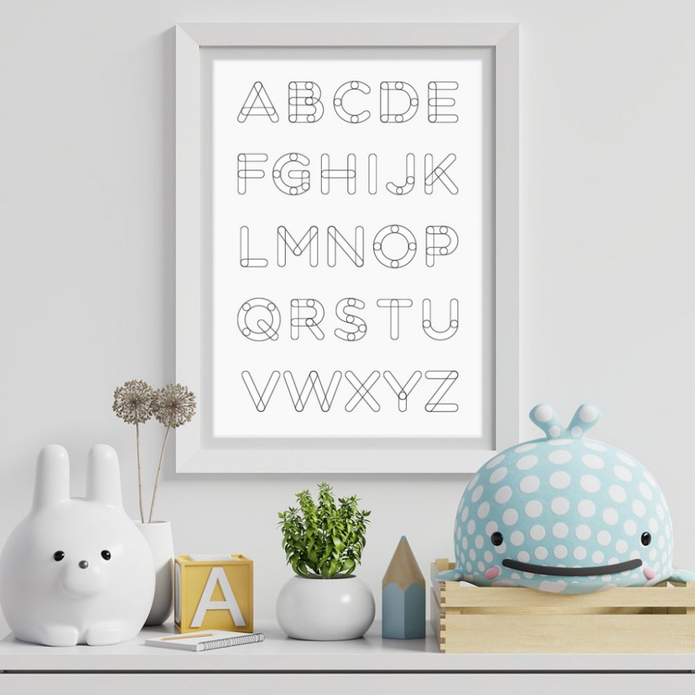 Poster – LETTERS – Outline – Storlek: A3 (297 x 420mm)