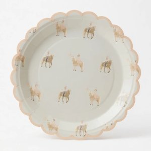 Papptallrikar - Girl on Horse - 22 cm - Lavenders Blue - 8-pack
