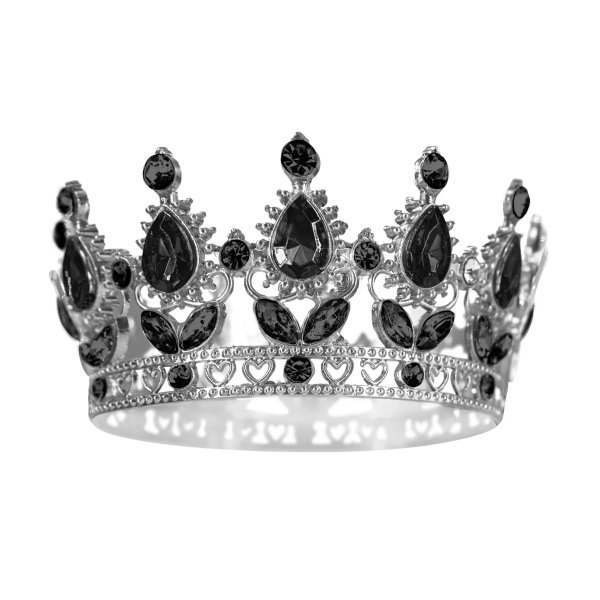 Cake Topper - Krona - Svart - 10 cm
