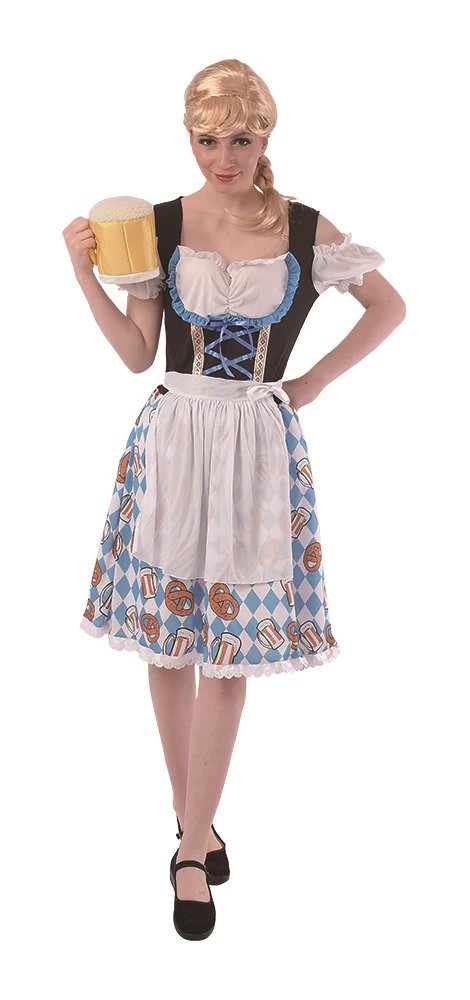Klänning - Oktoberfest - Blå - L/XL - Utklädnad till oktoberfest, Oktoberfest