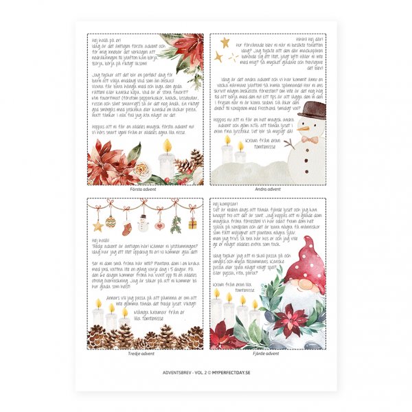 Färdiga nissebrev - Advent - VOL.2 Färdiga nissebrev - Advent - VOL.2