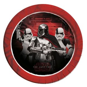 Papptallrikar - Star Wars Episode 8 - 23 cm - 8-pack
