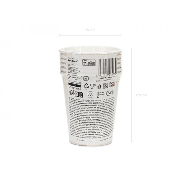 Pappersmuggar - Beige - 220 ml