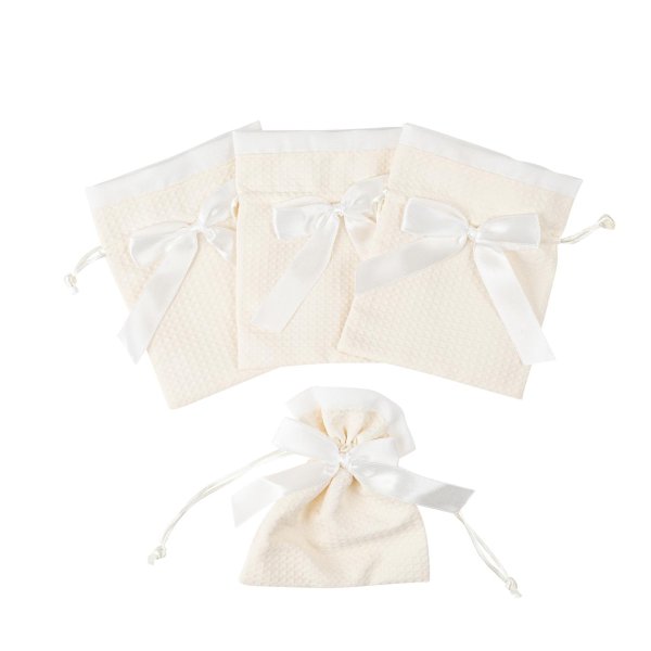 Dekorationsrosetter - Creme - 4-pack