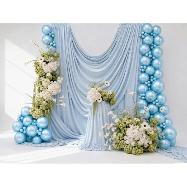 Ballonger - Glossy - Bl� - 12 cm - 50-pack