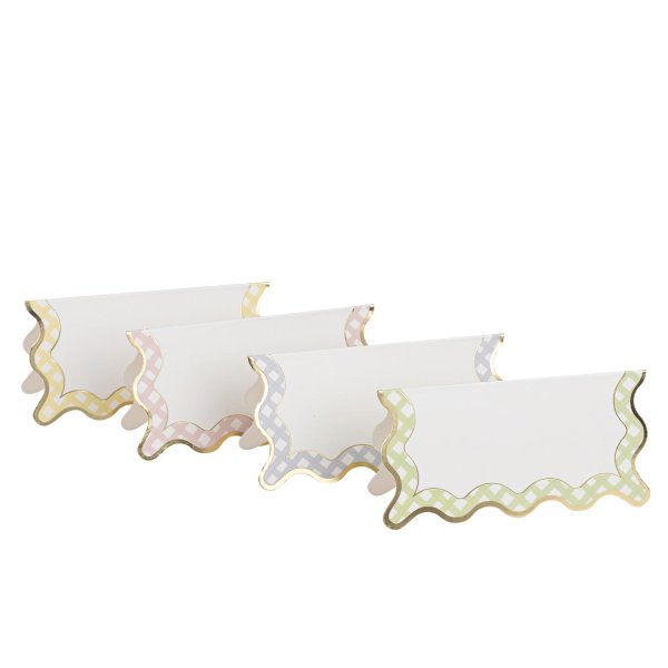 Placeringskort - Rutigt - 8-pack