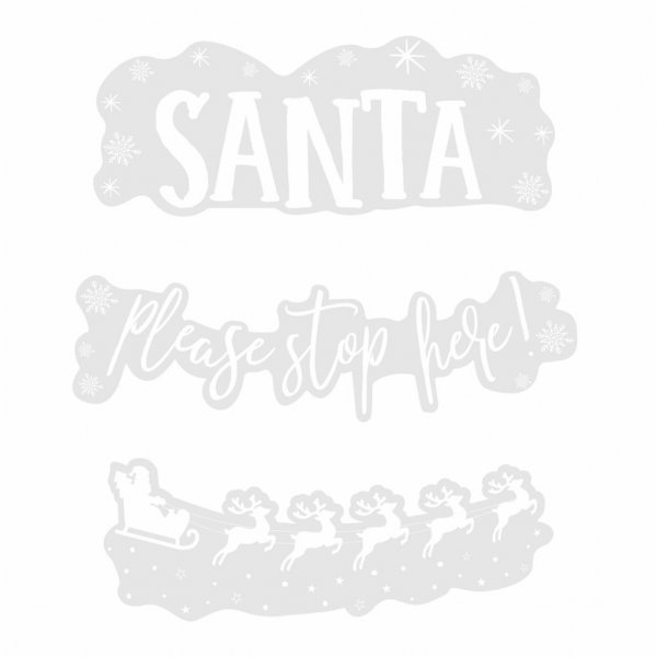 Fnstersticker - Santa Stop Here