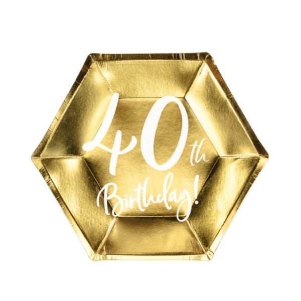 Pappersassietter 40 �r Guld