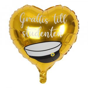 Folieballong - Hjärta - Grattis till studenten Folieballong - Hjärta - Grattis till studenten