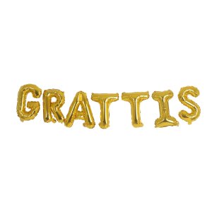 Folieballong - "Grattis" - Guld - 40 cm Folieballong - "Grattis" - Guld - 40 cm
