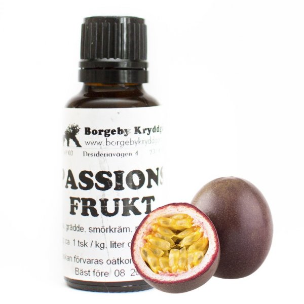 Arom - Borgeby Kryddgård - Passionsfrukt - 25 ml Arom - Borgeby Kryddgård - Passionsfrukt - 25 ml