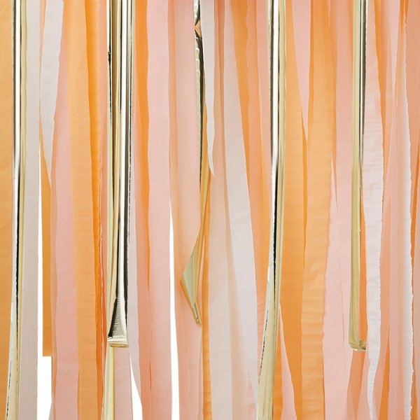 Streamers - Peach & Gold Streamers - Peach & Gold