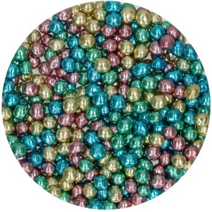 Krispiga chokladprlor - Metallic Mix - Funcakes - 60 g