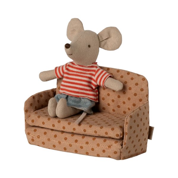 Bäddsoffa - Maileg - Brun med prickar Bäddsoffa - Maileg - Brun med prickar